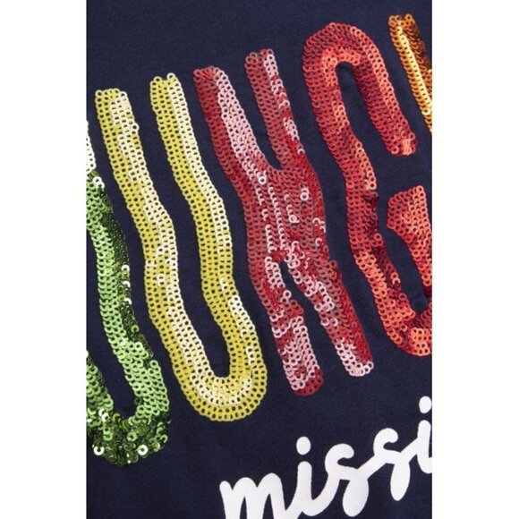 NWT Coccodrillo navy t-shirt with multicolor sequins - Picture 4 of 4